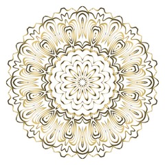 Beautiful round flower mandala. Vector illustration. Abstract
