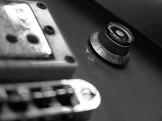 Close up Old Guitar