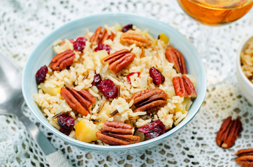 Apple Pecan dried cranberries and brown wild rice