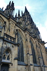 Fototapeta na wymiar Detail of the Cathedral of St. Vitus, Prague, Czech Republic