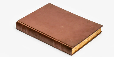 Very old book isolated on white background.