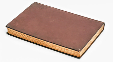 Very old book isolated on white background.