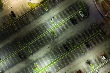 Aerial direct overhead shot parking lot © Felix Mizioznikov
