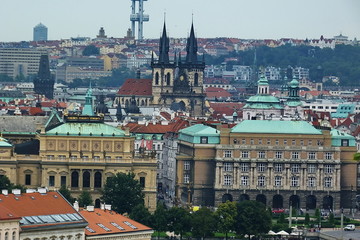 Fototapeta na wymiar Top view from the Castle of Prague, Czech Republic