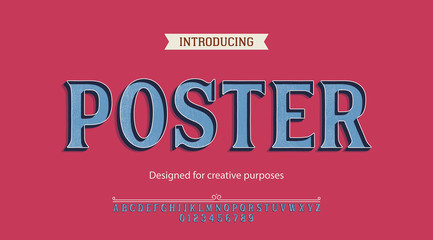 Poster typeface.For labels and different type designs