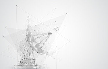 abstract vector. Radio antenna. astronomy and space research © coffeemill