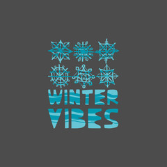 Christmas and New Year elements with lettering. Vector flat design with texture