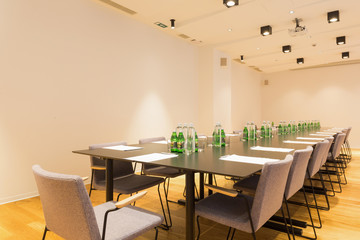 Interior of a conference room in a modern hotel