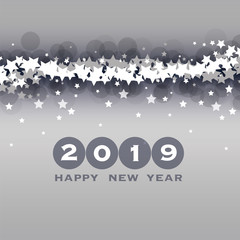 Fototapeta na wymiar Best Wishes - New Year Card, Cover or Background Design Template - 2019