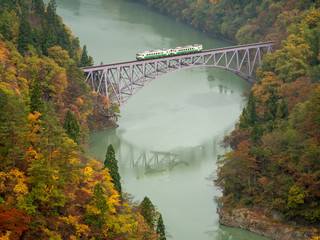 Fototapeta premium 第一只見川橋梁