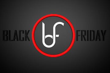 Dark poster with logo for the famous day of sale, Black Friday