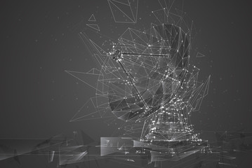 abstract vector. Radio antenna. astronomy and space research