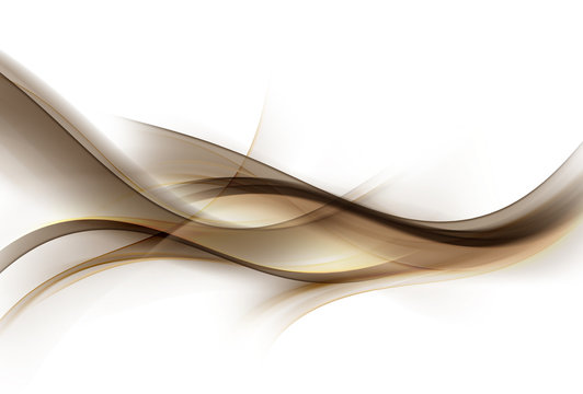 Abstract gold and brown waves background. Elegant decoration backdrop.