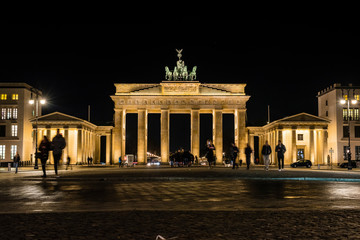 Brandenburger Gate at Night, color, Berlin City at night, at night on brandenburger gate, pariser Place © Ronny Rose