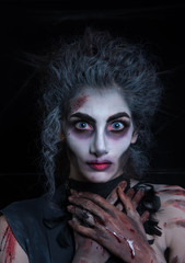 girl and halloween and mask