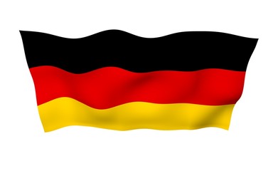 Fototapeta premium Flag of Germany. Wide format 3D illustration. State symbol of the Federal Republic of Germany. 3D rendering
