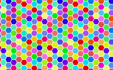 Fototapeta na wymiar Honeycomb many color, multicolored. Isometric geometry. 3D illustration