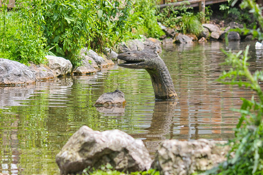 Wassermonster Flussmonster Seemonster aus Holz