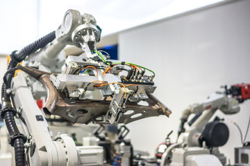 robot arm in factory