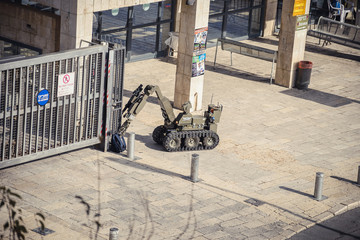 Military robot in Jerusalem