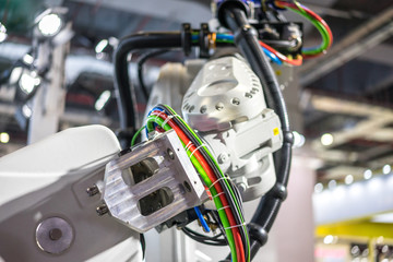 robot arm in factory