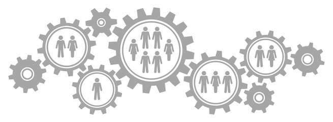 Society Gears Border Graphics Grey