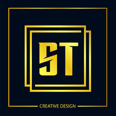 Initial letter ST Logo Template Vector Design