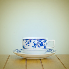 Cup of coffee on table