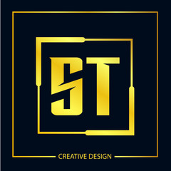 Initial letter ST Logo Template Vector Design