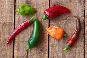Mixed hot peppers