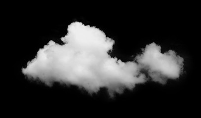 Cloud isolated on a black background