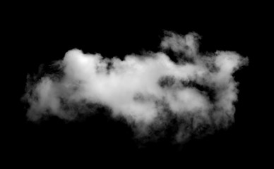 Cloud isolated on a black background