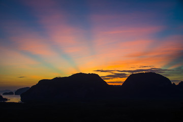 beautiful twilight on sky at evening. soft focus.