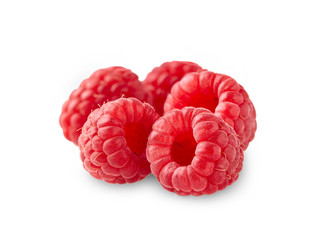 Raspberries Isolated on White Background