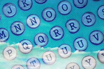 Letters on round retro circles