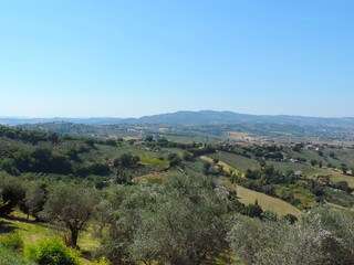 Fototapeta na wymiar Vista della campagna umbra, Umbria, Italia