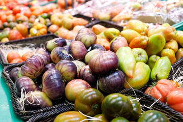 Fresh vegetables at a market