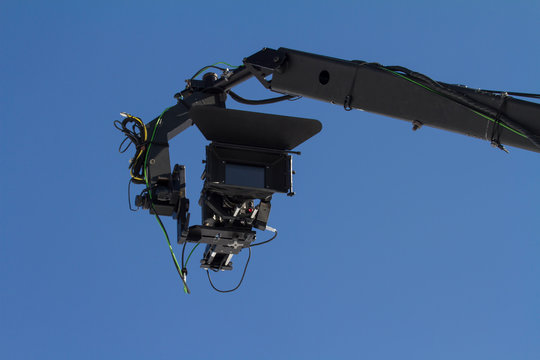 Cam&eacute;ra de cin&eacute;ma sur grue