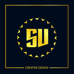 Initial letter SV Logo Template Vector Design