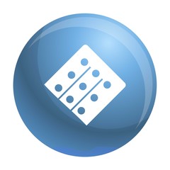 Part of pill pack icon. Simple illustration of part of pill pack vector icon for web design isolated on white background