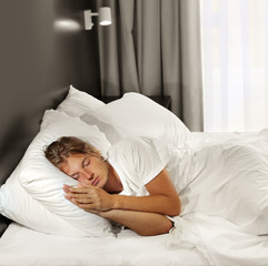 Photo of a man sleeping 