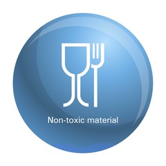 Non toxic plastic material icon. Simple illustration of non toxic plastic material vector icon for web design isolated on white background