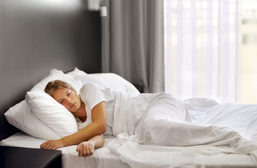 Photo of a man sleeping 