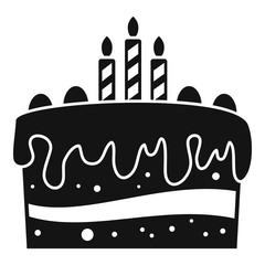 Celebration cake icon. Simple illustration of celebration cake vector icon for web design isolated on white background