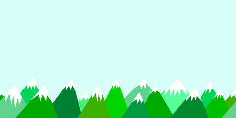 Obraz premium Repeating snow covered mountains peak, vector illustration