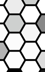 Black honeycomb with a gradient color. Isometric geometry. 3D illustration