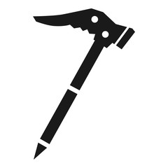 Ice axe icon. Simple illustration of ice axe vector icon for web design isolated on white background