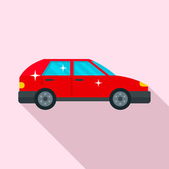 Clean car icon. Flat illustration of clean car vector icon for web design