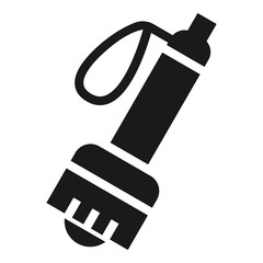 Climb flashlight icon. Simple illustration of climb flashlight vector icon for web design isolated on white background