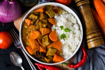 curry beef with rice